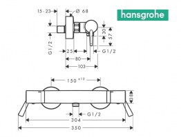 TERMOSTATICA DUCHA ECOSTAT COMFORT CARE HANSGROHE